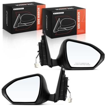 Imagem de A-Premium Par (2) espelhos retrovisores elétricos do lado do motorista e do passageiro - Compatível com Hyundai Tucson, Santa Cruz, 2022 2023 2024 - Espelho retrovisor externo externo preto dobrável