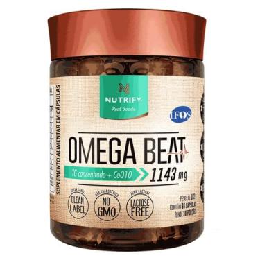 Imagem de Ômega Beat TG IFOS Concentrado 1143mg + Coq10 Nutrify 60 Cápsulas - Nu