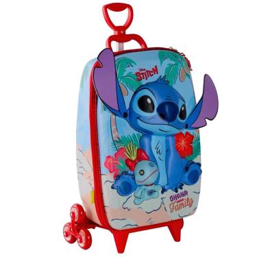 Imagem de Mochila Roda Tripla 3d Stitch Praia Maxtoy Diplomata (kit) Azul