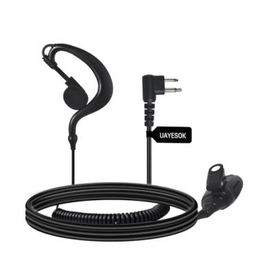 Imagem de UAYESOK Fone de ouvido de rádio compatível com Motorola CLS1110 RDM2070d CP200 CP200d CLS1410 CLS1413 CLS1450 Walkie Talkies, fone de ouvido com gancho de 2 pinos