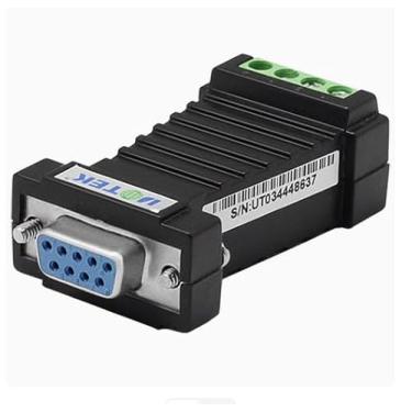 Imagem de CALT Conversor RS232 para RS485, porta serial para RS485, mini conversor passivo bidirecional RS485 para porta serial RS232, módulo de comunicação com adaptador de porta serial DB9 fêmea para RS485