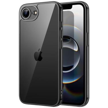 Imagem de JETech Capa para iPhone 16e 6,1 Polegadas 2025, Case Protetora de Telefone à Prova de Choque, Capinha Anti-Amarelecimento, Parte Traseira Transparente Anti-Riscos (Preto)