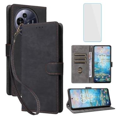 Imagem de IUQXU Capa carteira para celular TCL 60 XE Nxtpaper 5G com protetor de tela [bloqueio RFID] capa de celular flip de couro com suporte para cartão feminino e masculino para TCL60 XE TCL60XE Nxtpaper 5G