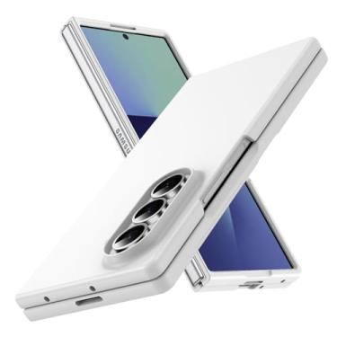 Imagem de CMYFUTNG Capa para Galaxy Z Fold 7 5G, leve, slim fit, proteção contra quedas, resistente à prova de choque, para Samsung Galaxy Z Fold 7 5G, fina, rígida, PC, proteção à prova de choque, branca, 4-Z