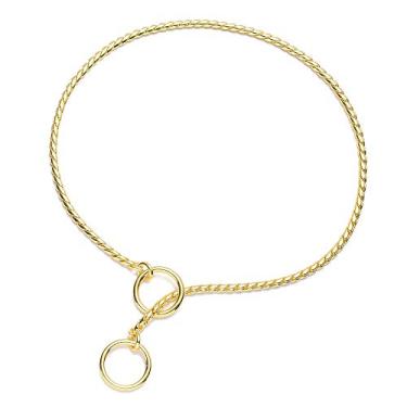 Imagem de Mile High Life | Coleira de treinamento para cães | Gola de corrente curvada | Chumbo deslizante de cobre cromado | Gola de anel P | Gola de asfixiaMile High Life 22in/55cm-4.0mm