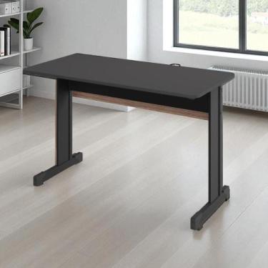 Imagem de Mesa de Computador Bloc 1000 Ale Preto Onix Sem Gavetas - Mais de Casa