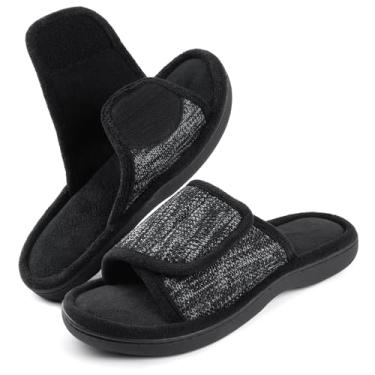 Imagem de Pantufa Masculina RockDove Ajustável com Espuma de Memória, Preto, 11-12