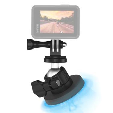 Imagem de Suporte magnético para câmera GoPro, suporte magnético com cabeça esférica de rotação de 360° para GoPro Hero, DJI Osmo, AKASO, Insta360 e mais, fixa-se a aço ou outras superfícies magnéticas