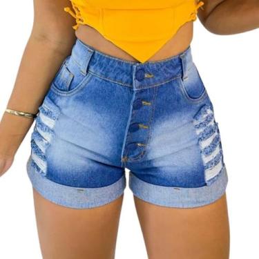 Imagem de Short Jeans 4Botões Cobertos Sky - Atacado da Moda, Cores variadas, 42