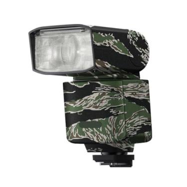 Imagem de Película protetora de vinil para câmera Sony HVL-F46RM Flash Strobe Skin Vinyl Wrap Protector Coat Acessórios de fotografia HVL-F46RM (Camuflagem com listras de ígre)