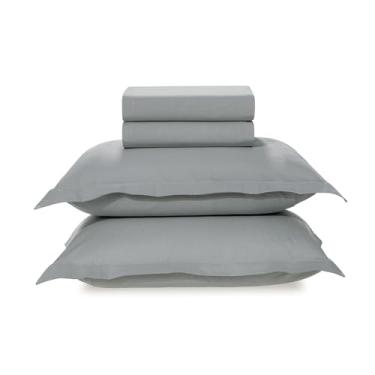 Imagem de Jogo De Cama Queen Karsten 200 Fios Percal 100% Algodão 4 Peças (Mineral)