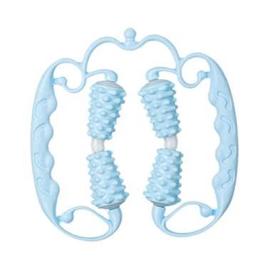 Imagem de Kokiya Rolo de massagem muscular portátil para celulite, rolo de tecido profundo, ferramenta manual de massagem fáscia para treino de academia, corredores, Azul