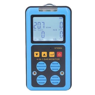 Imagem de Xixian Testador de Gás, Monitor de Gás, 4 Em 1 CO H2S O2 LEL, Alta Sensibilidade, Modo de Alarme 3, Múltiplas Opções de Carregamento, Exibição de Retroilumação, Ampla Gama de