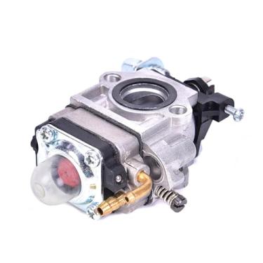 Imagem de HIIOLE Kit de carburador de 15 mm para cortador de escova 43cc 49cc 52cc cortador de motosserra carburador para scooter de 2 tempos, mini bicicleta de bolso, cinza escuro, Oumij01