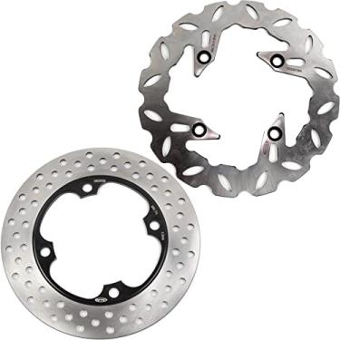 Imagem de Arashi Discos de freio dianteiros traseiros rotores para Honda Forza 250 2000-2004, acessórios de motocicleta prata