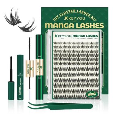 Imagem de Kit de agrupamentos de cílios KEYYOULASH Manga Kit de agrupamentos de 