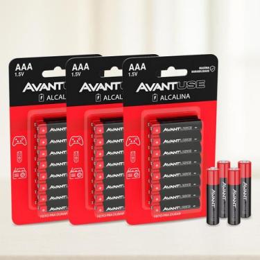 Imagem de Kit 48 Pilhas Alcalina Palito AAA 1.5v Cod: 408030032-3 Avant Use