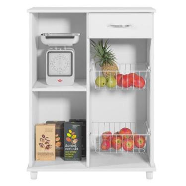 Imagem de Balcão Fruteira 1 Porta 1 Gaveta Notável Belize New, Branco
