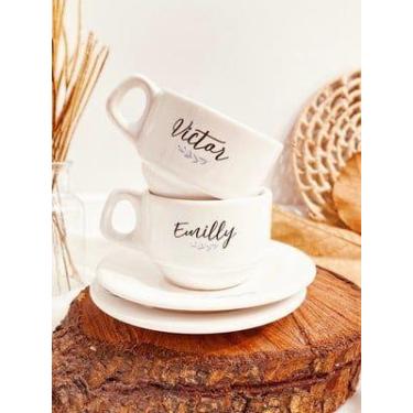 Imagem de Xicara Personalizada 80ml + Pires - 1 Un - no-brand