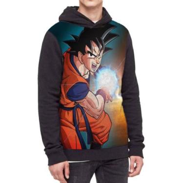 Imagem de Moletom Com Capuz Dragon Ball Kamehameha Full Print Ref:72 - smoke, Pr