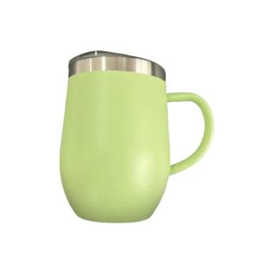 Imagem de Caneca Cuia Térmica de Aço Inox 350 ml  Tampa Antivazamento e Alta Dur