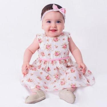 Imagem de Vestido de Bebê Menina Infantil Florido Algodão Mundo Nina - MUNDO NIN