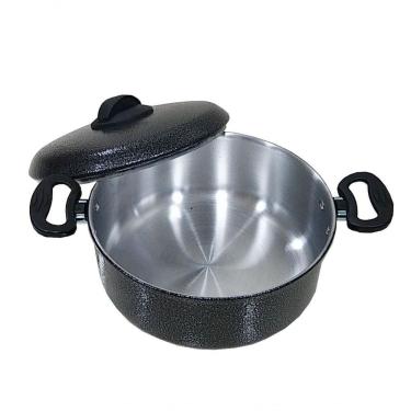 Imagem de Jogo De Panelas De Alumínio Pretas Craqueadas 5 Peças Extang