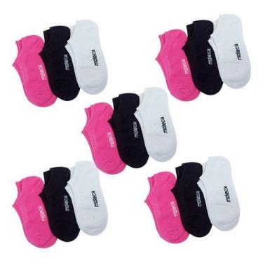 Imagem de Kit 15 Pares Meia Soquete Invisível Moleca Original