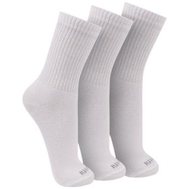 Imagem de Meia Esportiva Kit 3 Pares Unissex Casual Dia a Dia Cano Médio Confort