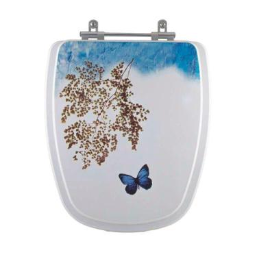 Imagem de Assento Sanitario Decorado Borboleta Monte Carlo para vaso Deca - Pont