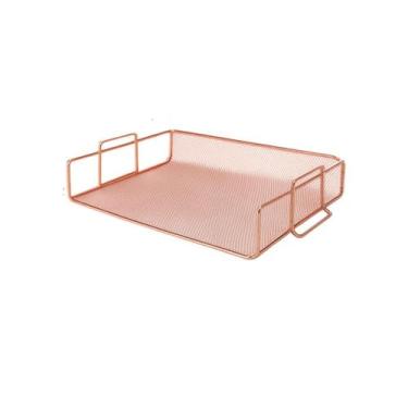 Imagem de Caixa de Correspondência Organizador de Mesa Bandeja Metal Empilhável 