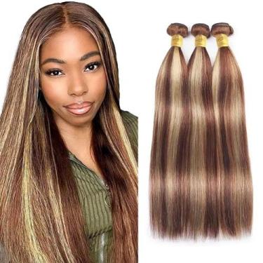 Imagem de Pacote de cabelo AuokMar P33/613 Brazilian Virgin 150% de densidade