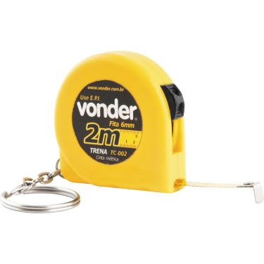 Imagem de Trena aço 5mx19mm curta c/ trena chaveiro 2m tcv2005 Vonder