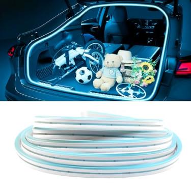 Imagem de KaiDengZhe Tiras de luz de porta-malas de carro, tira de LED de corte flexível para porta-malas à prova d'água, tiras de luzes internas de LED universais para caminhões SUV, liga/desliga automático