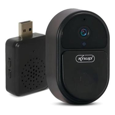 Imagem de Campainha Sem Fio Residencial Com Camera Interfone P/celular Cor Preto