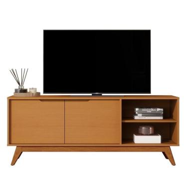 Imagem de Rack Bancada Tucumã 1.4 Tv Até 60 Pol. Pés De Madeira Maciça Nature