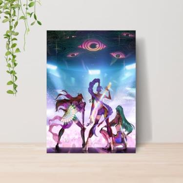 Imagem de Genérico, Quadro Guerreiras do Kpop Saja Boys A4 | Placa MDF 016