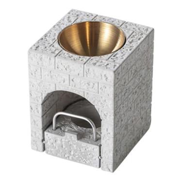 Imagem de Ioensy Queimador de Óleos Essenciais com Suporte para Vela Tealight, Difusor de Aromas para Quarto, Casa, Banheiro e Sala de Estar, Tigela Cinza Dourada