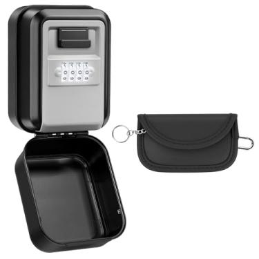 Imagem de Eikovia Caixa de bloqueio de janela de carro com bolsa de bloqueio de RFID – Dispositivo anti-roubo à prova d'água para veículos, aluguel de Turo e carona – Fechadura de combinação portátil segura