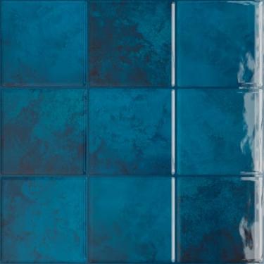 Imagem de VaryPaper 20 folhas de azulejo azul Backsplash descascar e colar azulejo de parede de banheiro quadrado traseiro respingo em azulejos para cozinha, impermeável, autoadesivo, vinil, removível, adequado