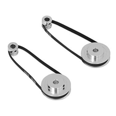 Imagem de Polia de Tempo Conjunto de Alumínio Roda Síncrona Com Correia Dentada para a Máquina de Moagem de Moagem de Impressoras 3D Máquina de Moagem de Engrenagem (8mm / 0,31 em furo)