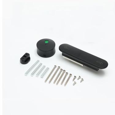 Imagem de Fechadura de banheiro ocupada vazia, indicador de fechadura de porta, fechadura de porta de vaso sanitário, trava de pressão esquerda e direita para vaso sanitário público com o indicador vazio (verde