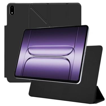 Imagem de Capa para OnePlus Pad 3 – Capa fina com suporte magnético de 33,2 cm, couro PU, proteção total, antiarranhões, resistente à sujeira, leve [preta]
