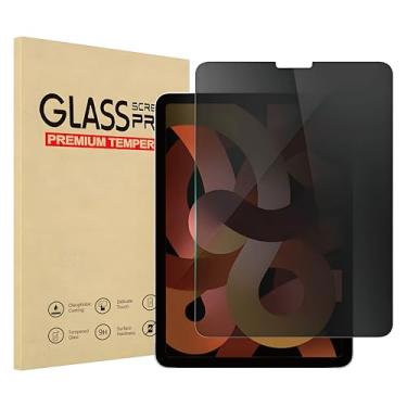 Imagem de ESLOVERES Protetor de tela de privacidade para iPad Pro 11 polegadas (2022/2021/2020/2018)/iPad Air5ª/4ª geração (27.7 cm), vidro temperado antiarranhão-choque-espião 9H, 1 pacote