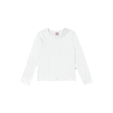 Imagem de Blusa infantil menina em cotton Brandili Básicos Branco, Branco, 6