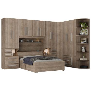 Imagem de Dormitório Queen Size Sem Cama 1222s Castanho