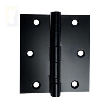 Imagem de Dobradiça Preta C-reto Inox Com Rolamento 3 ½ X 3