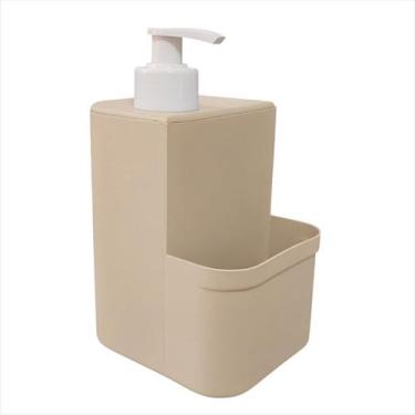 Imagem de Dispenser Multiuso Dosador Sabão Detergente Líquido Com Porta Esponja 