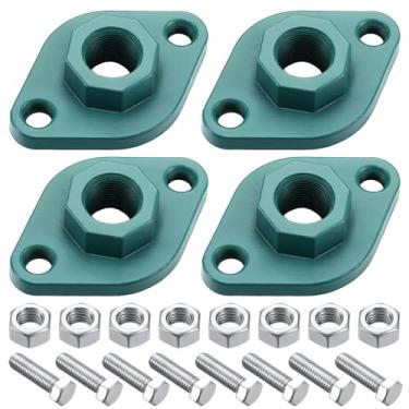 Imagem de Otoolling Conjunto de 2 peças de flange de ferro fundido para bomba circuladora, flanges resistentes para tubulação de bomba circuladora, lagoa de cachoeira ao ar livre