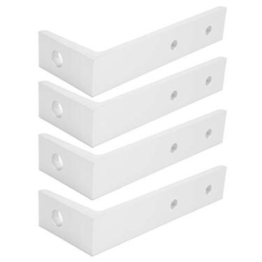 Imagem de Zhjvihx Suporte de ângulo Reto, 4 Peças de Suporte de Canto para Conexão de Extensão de Linha Reta para Conexão Sobreposta entre Perfis (3030 single slot-prata)